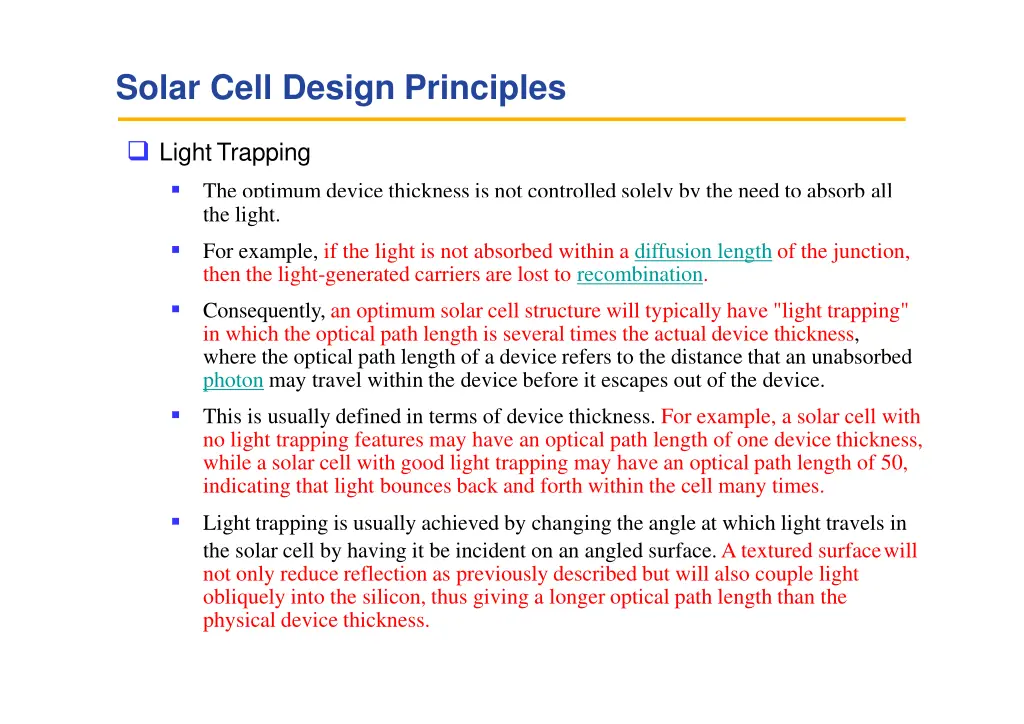 solar cell design principles 4