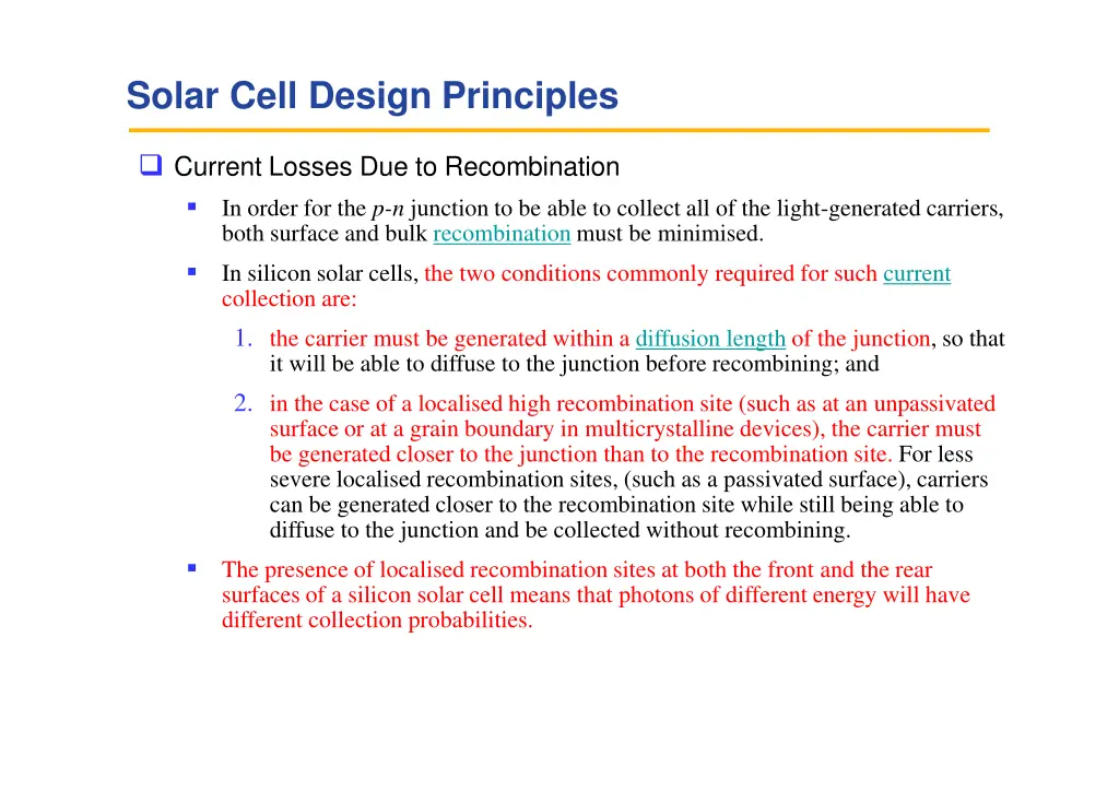 solar cell design principles 9