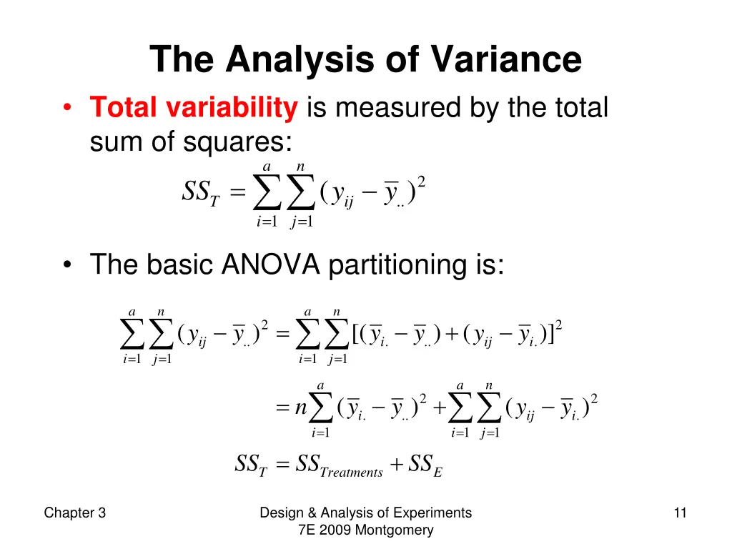 the analysis of variance total variability