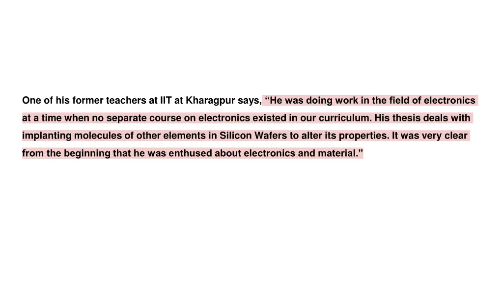 one of his former teachers at iit at kharagpur