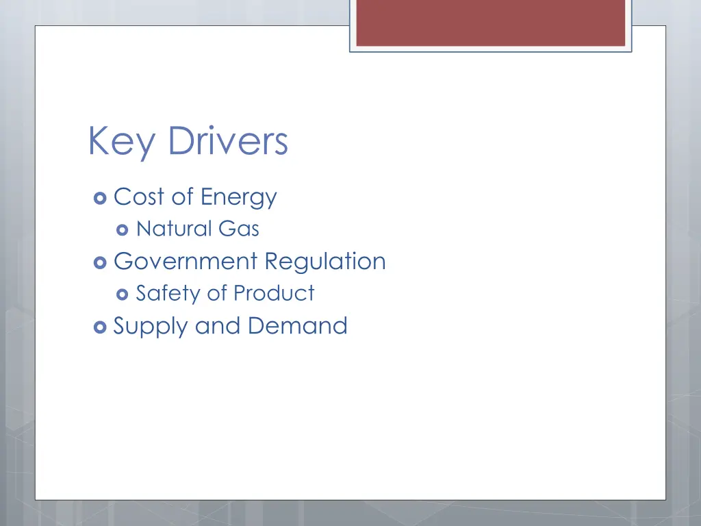 key drivers 1