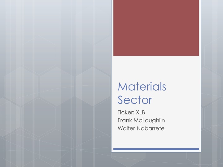 materials sector ticker xlb frank mclaughlin