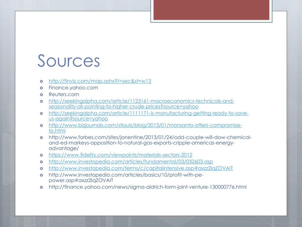 sources