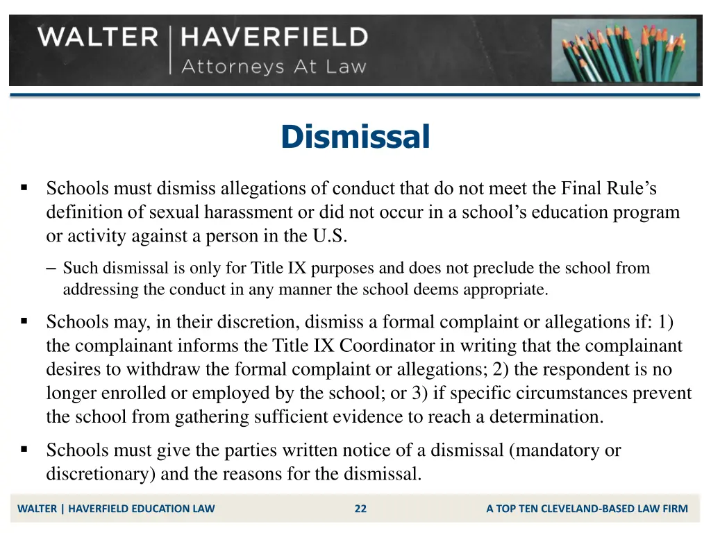 dismissal