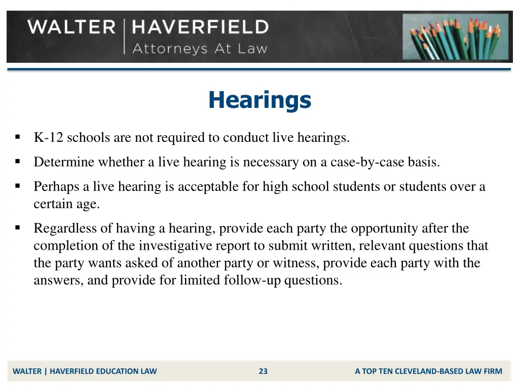 hearings
