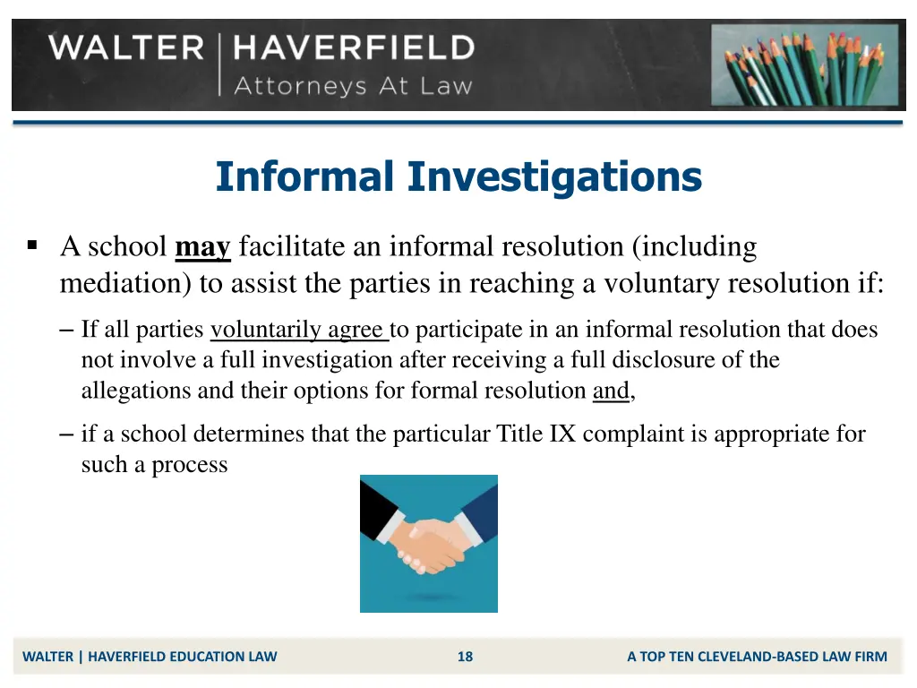 informal investigations