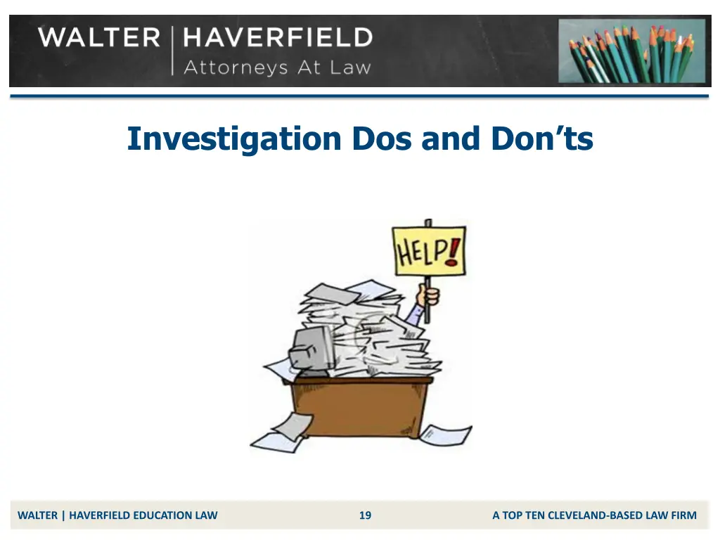 investigation dos and don ts