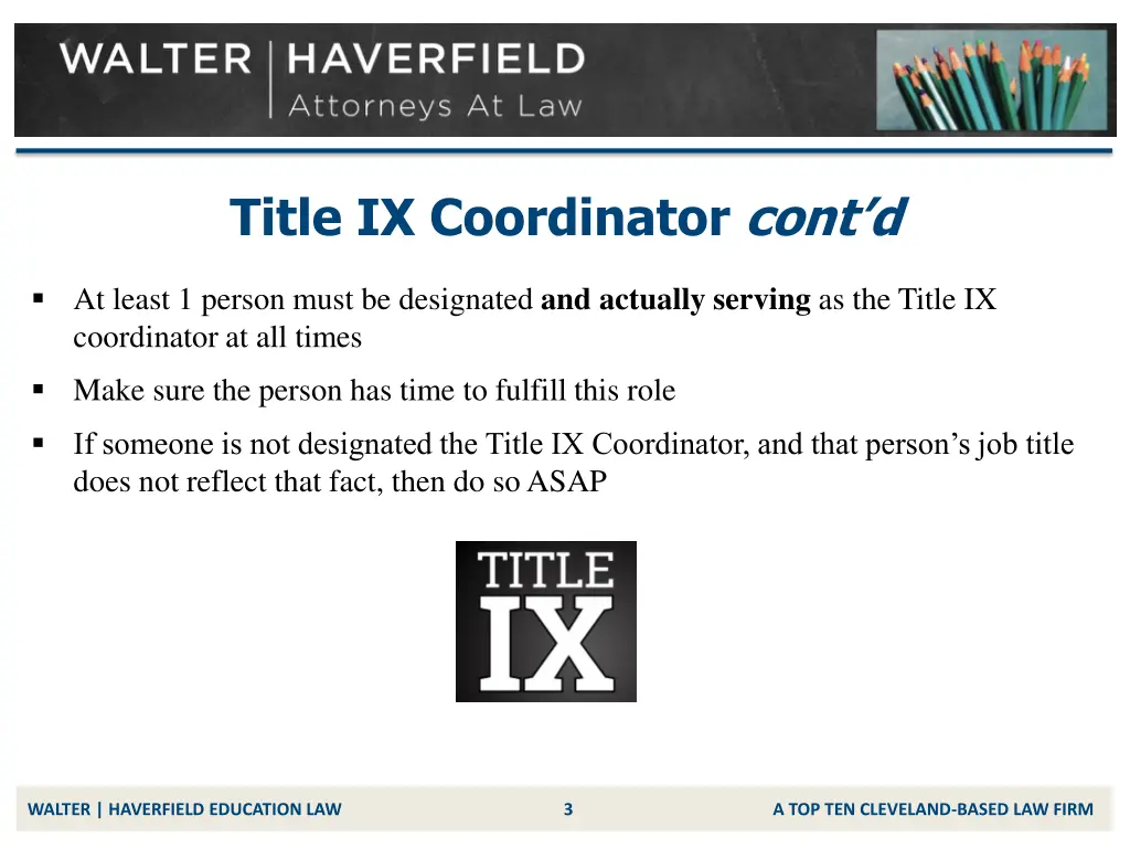 title ix coordinator cont d