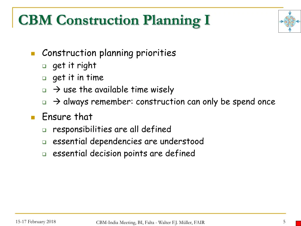 cbm construction planning i