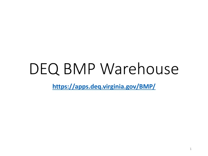 deq bmp warehouse