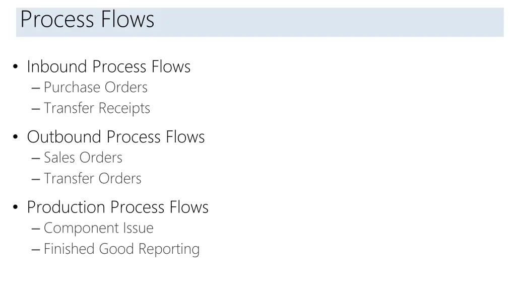 introduction process flows