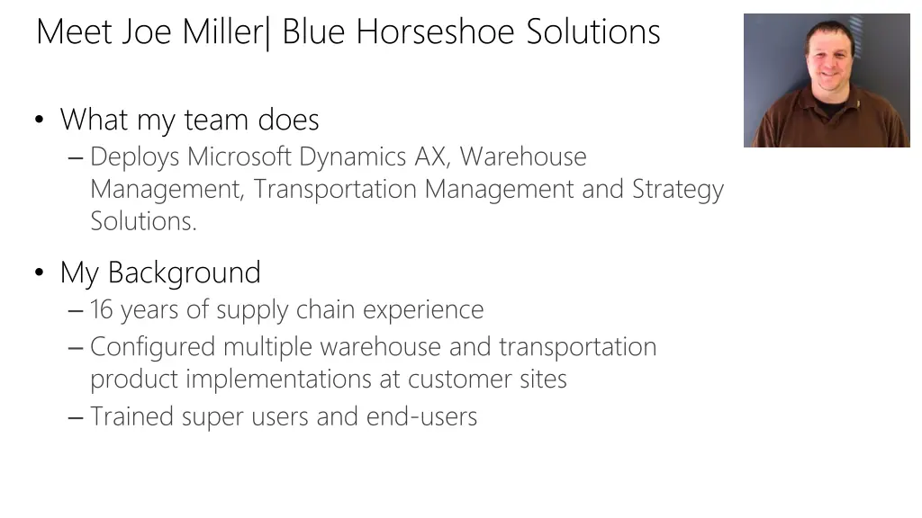 meet joe miller blue horseshoe solutions