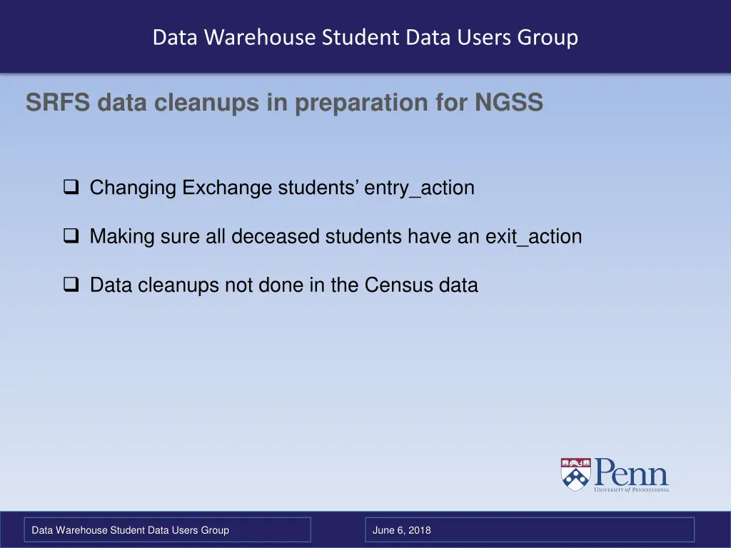 data warehouse student data users group 2