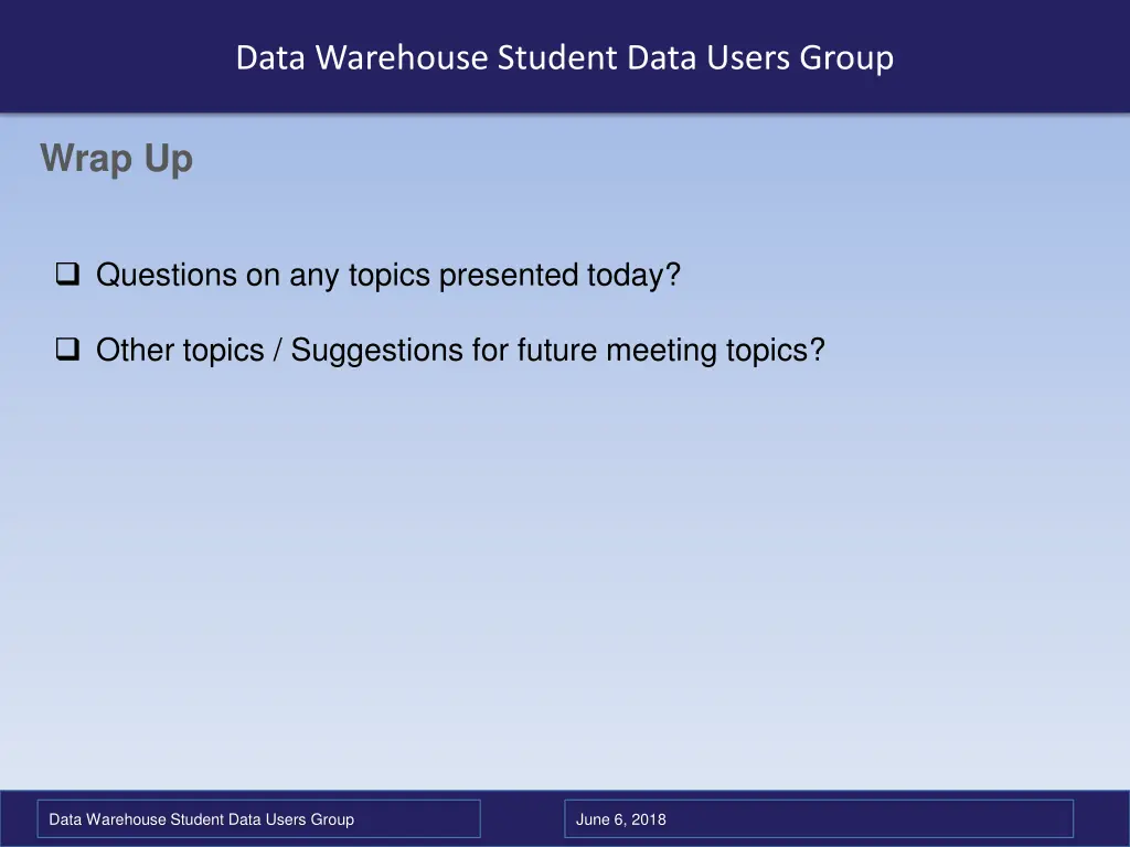 data warehouse student data users group 6