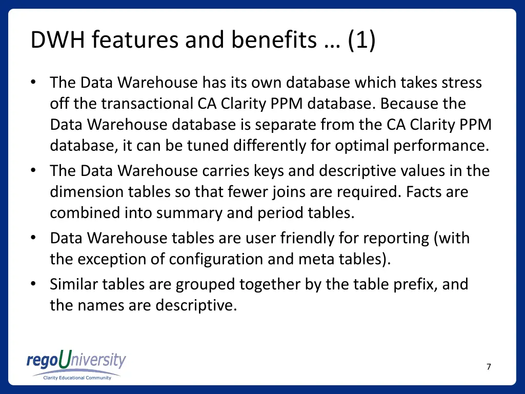 dwh features and benefits 1