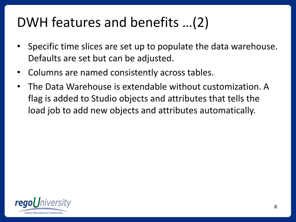 dwh features and benefits 2