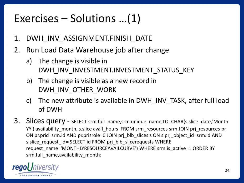 exercises solutions 1