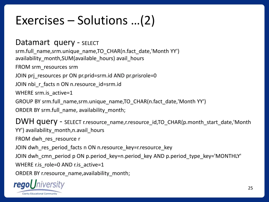 exercises solutions 2