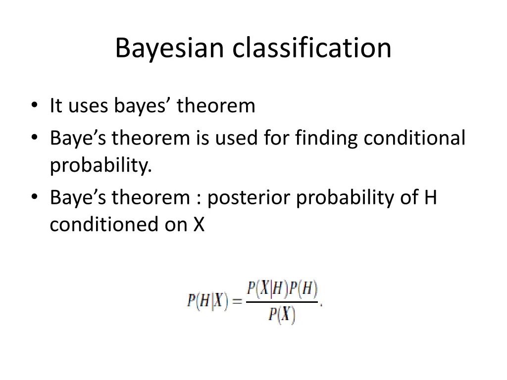 bayesian classification
