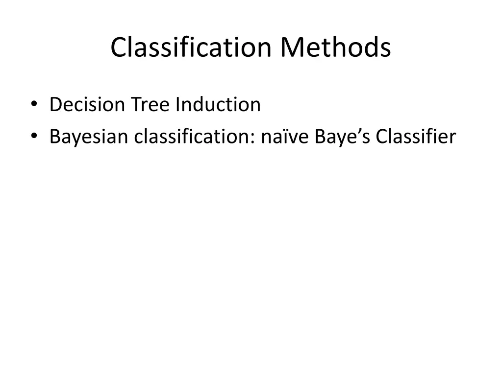 classification methods