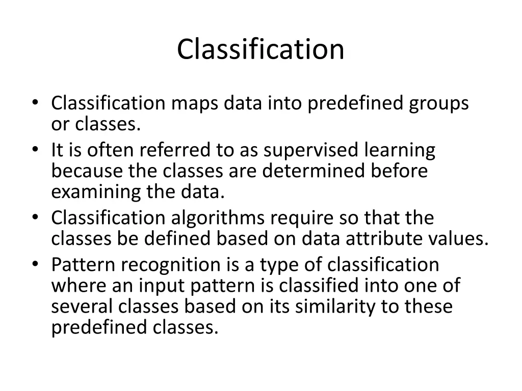 classification