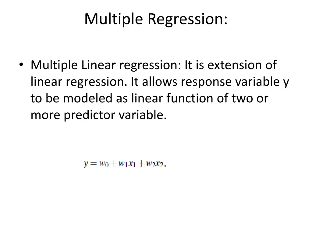 multiple regression