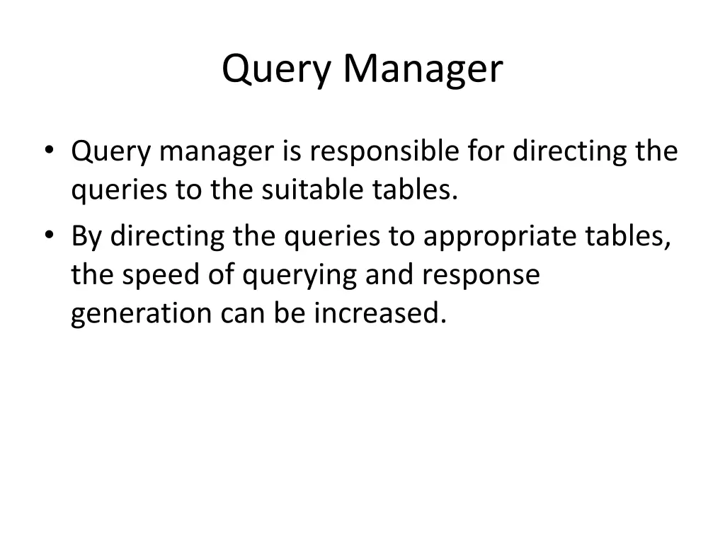 query manager