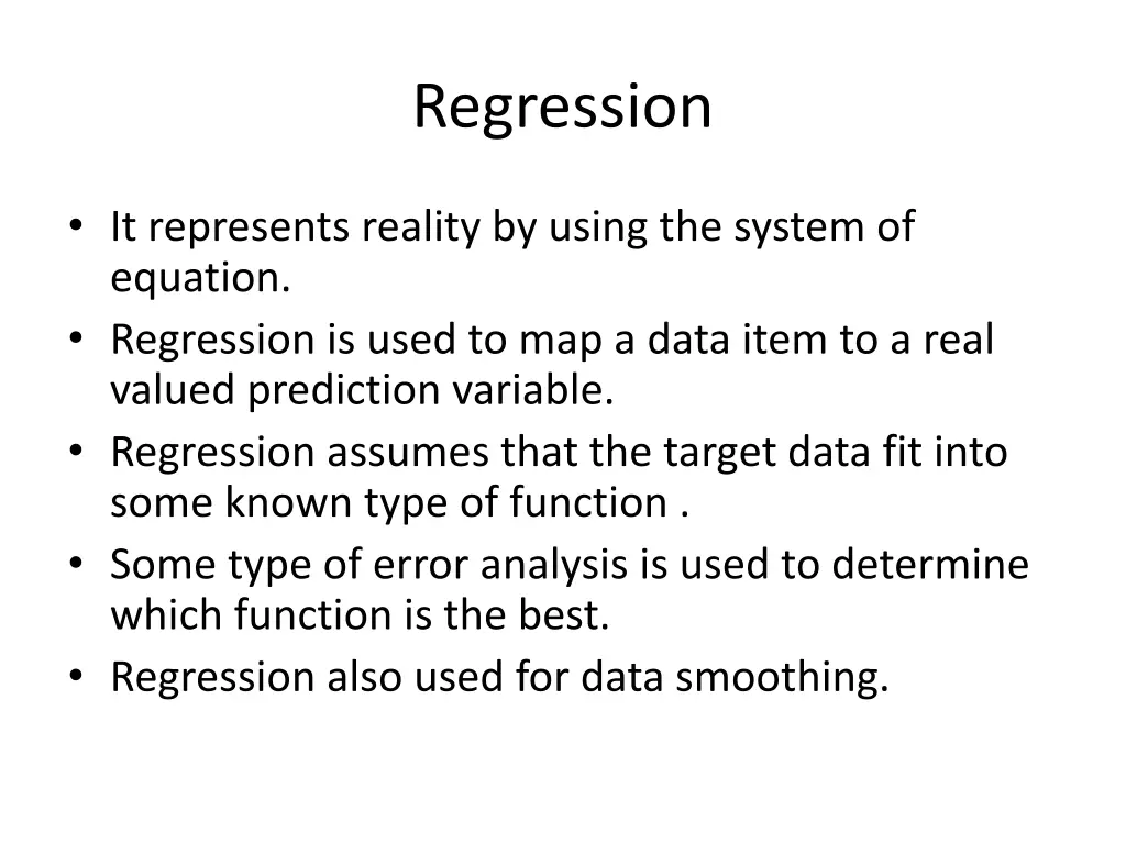 regression
