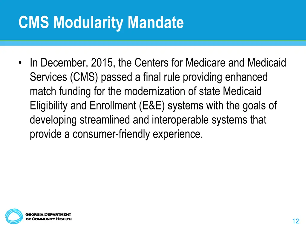 cms modularity mandate