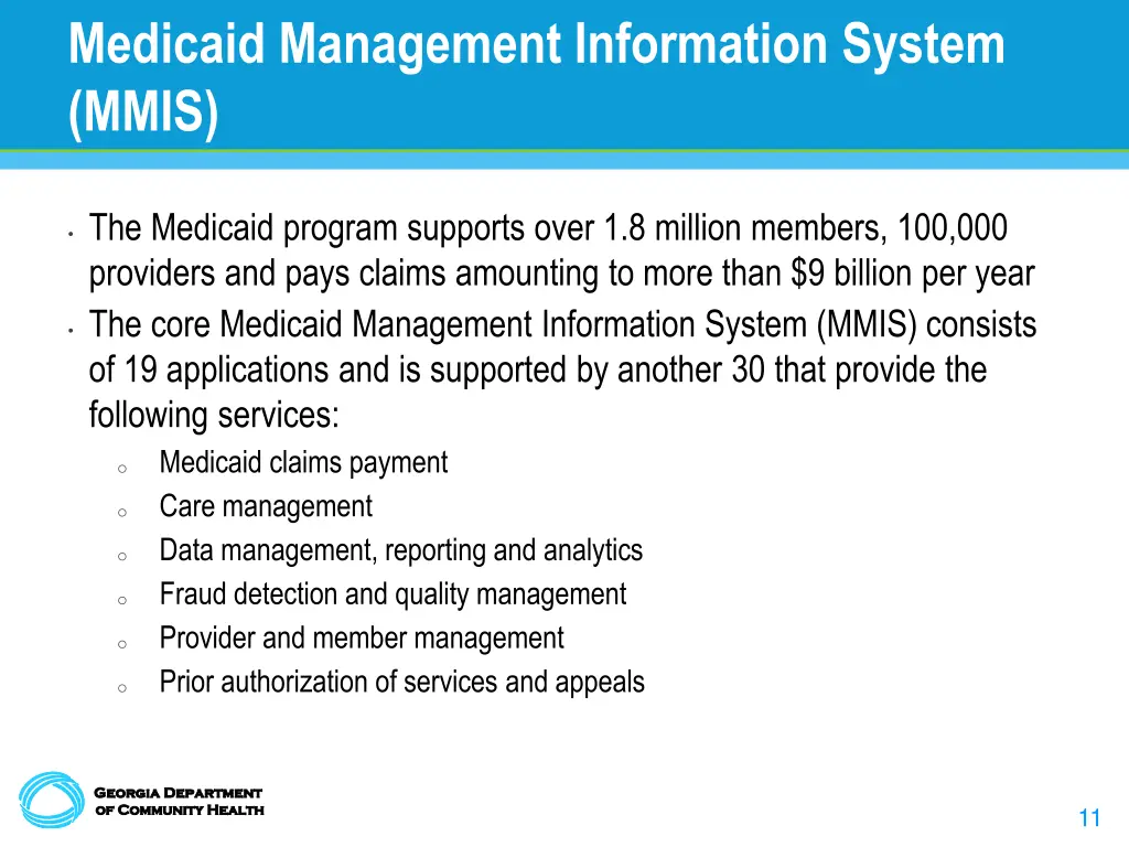 medicaid management information system mmis