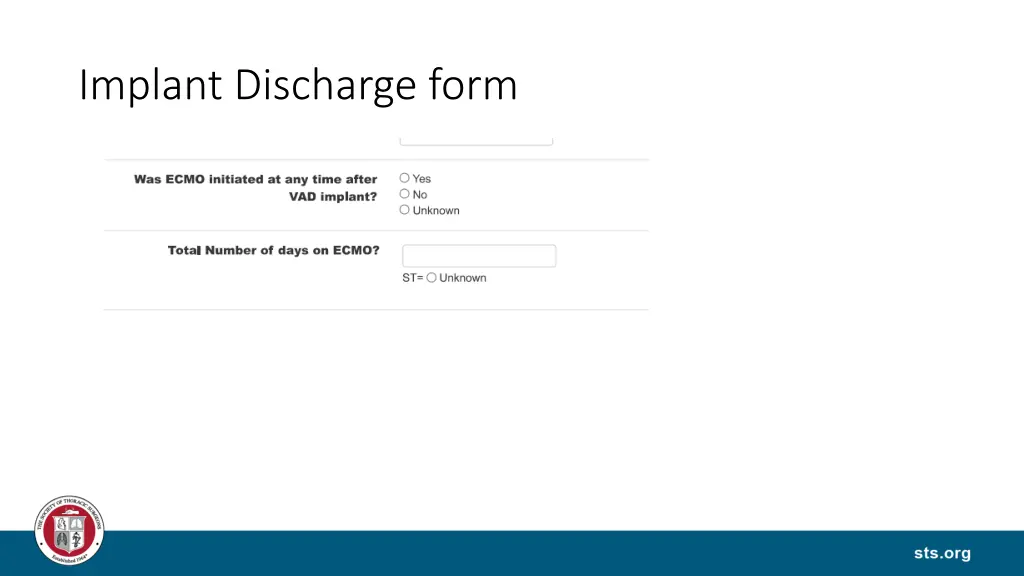 implant discharge form