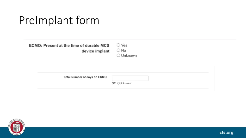 preimplant form