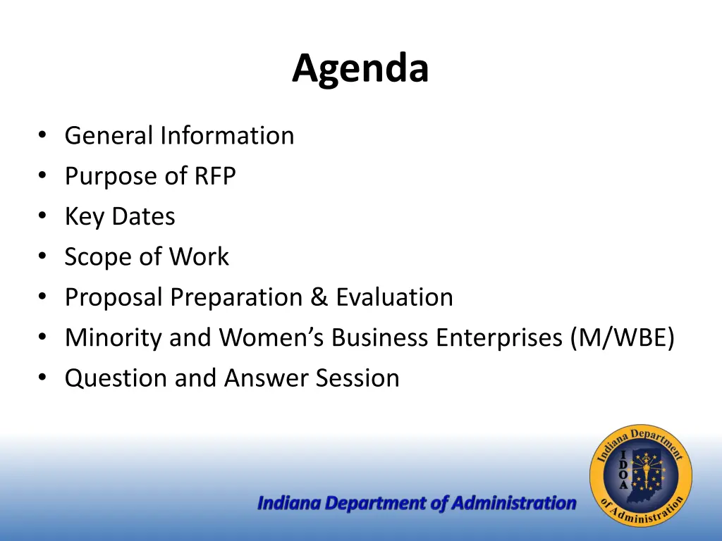 agenda