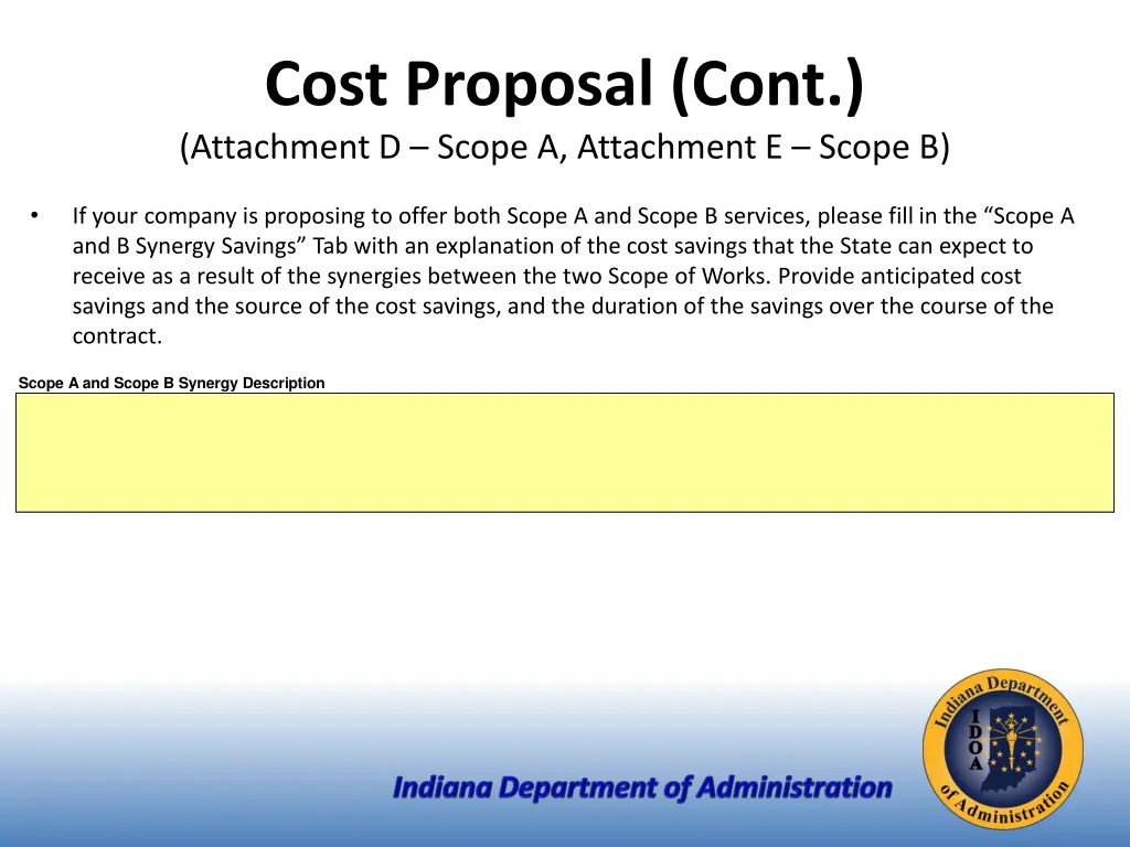 cost proposal cont attachment d scope 6