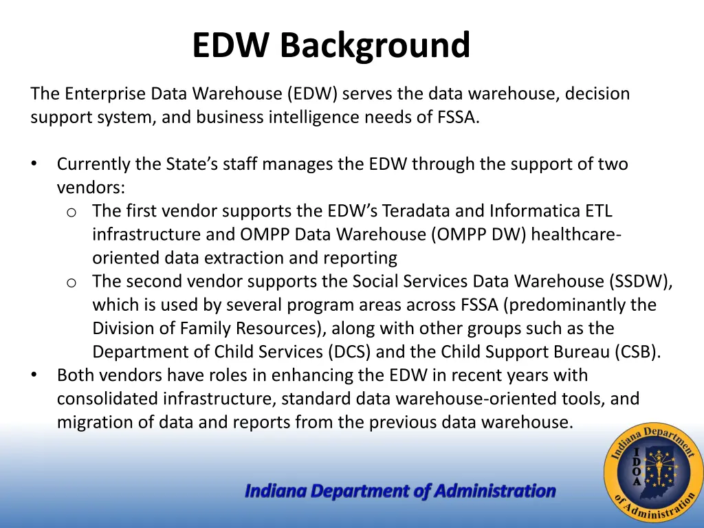 edw background
