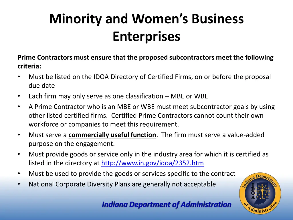 minority and women s business enterprises 1