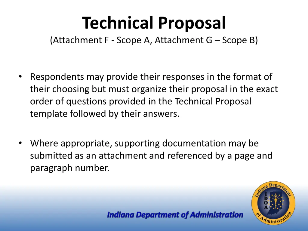 technical proposal attachment f scope