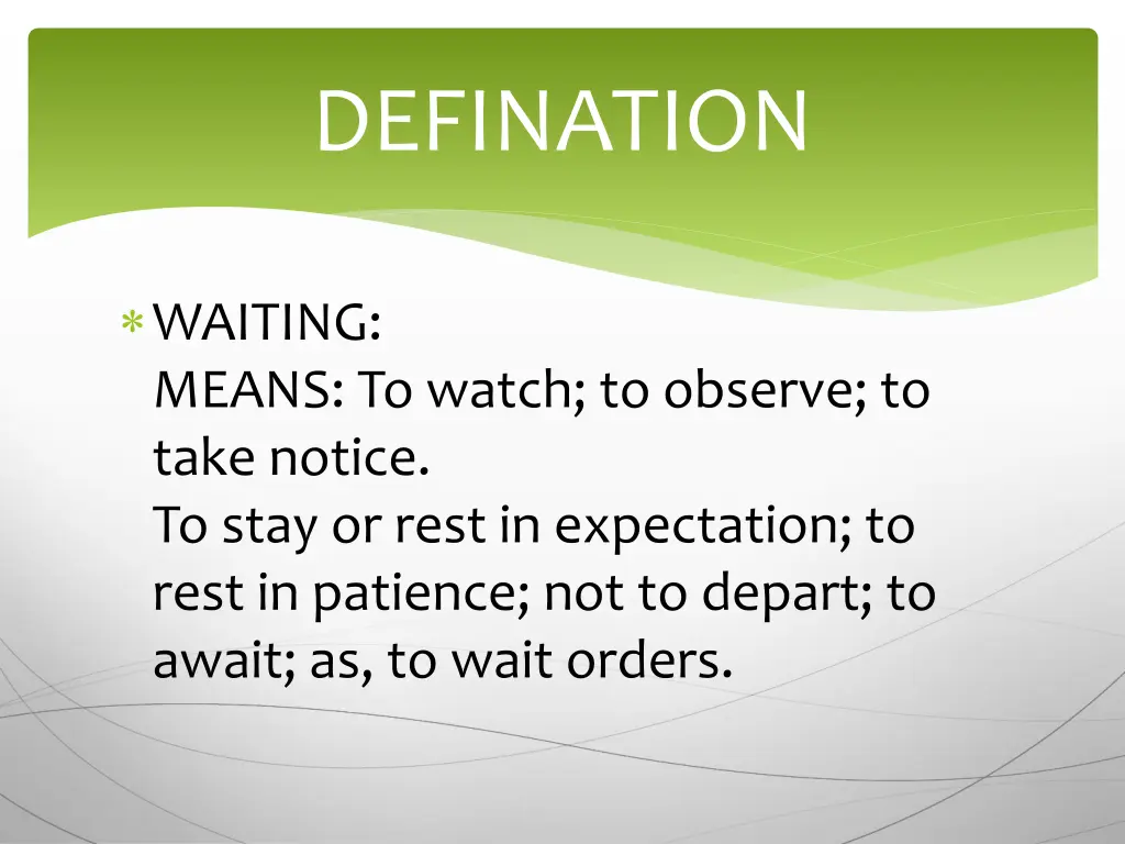 defination