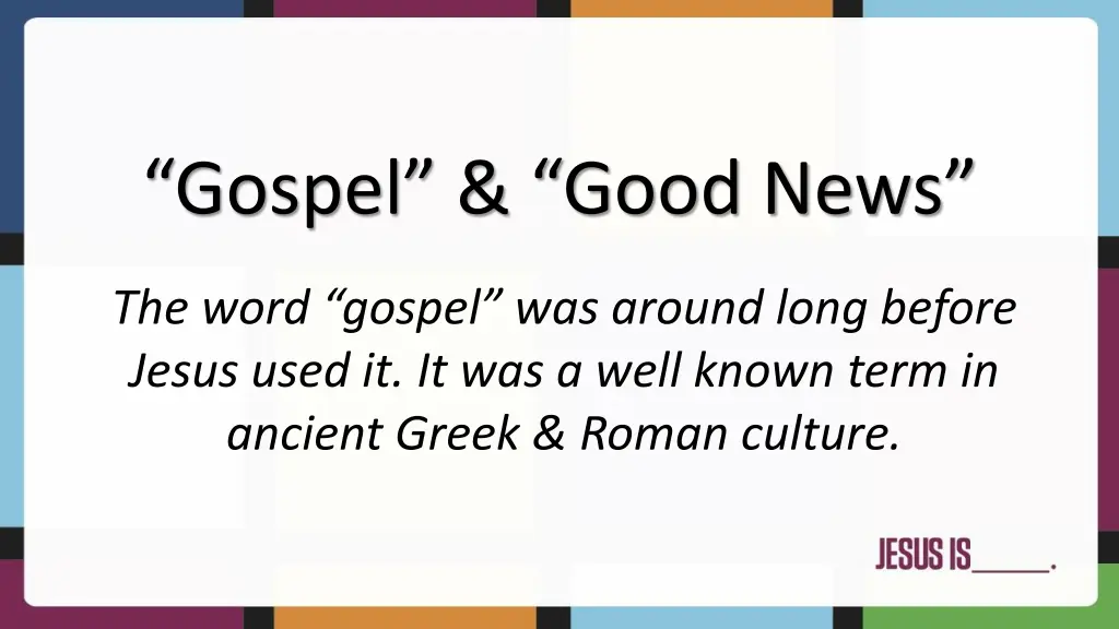 gospel good news