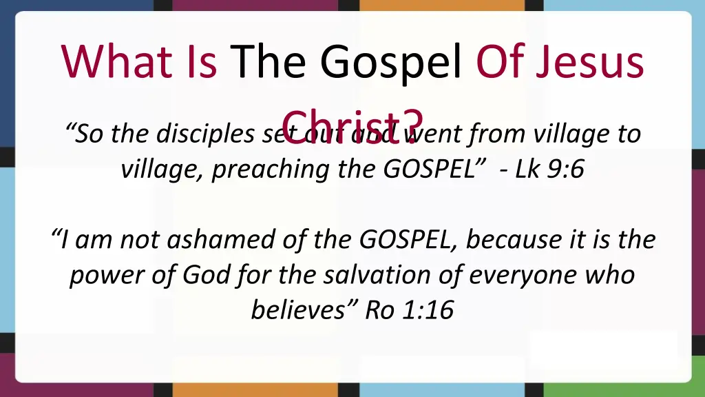 what is the gospel of jesus christ