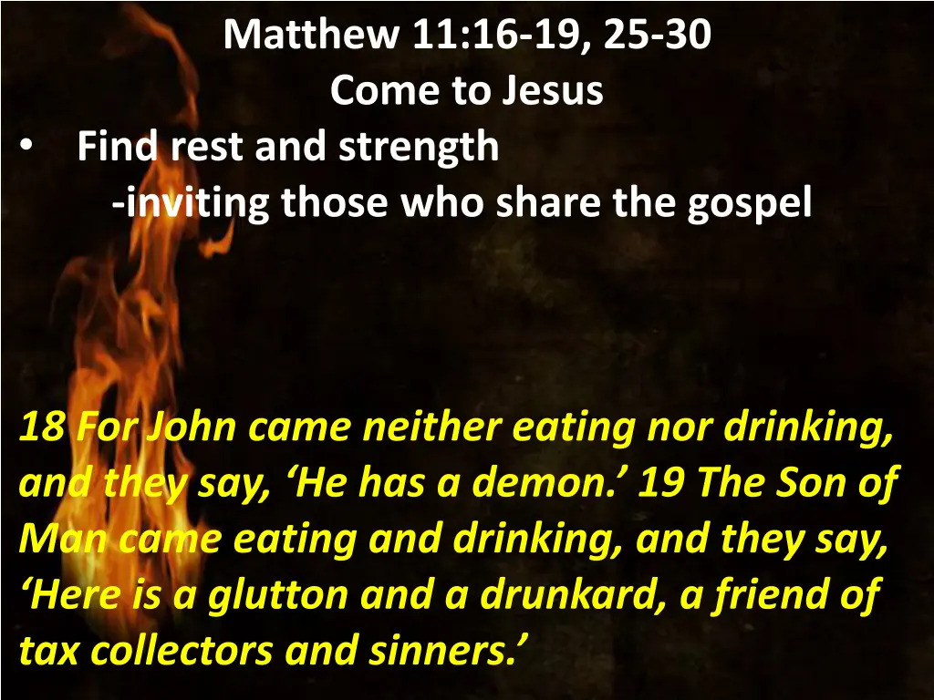 matthew 11 16 19 25 30 come to jesus find rest 1