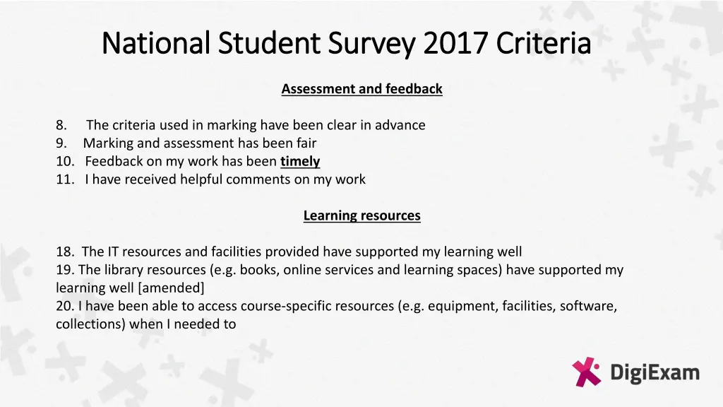 national student survey 2017 criteria national