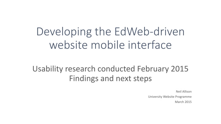 developing the edweb driven website mobile