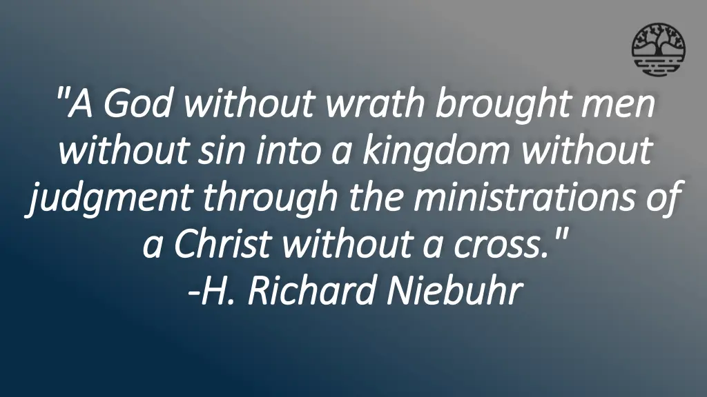 a god without wrath brought men a god without