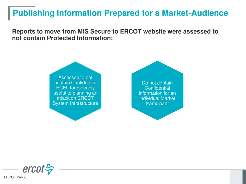 publishing information prepared for a market