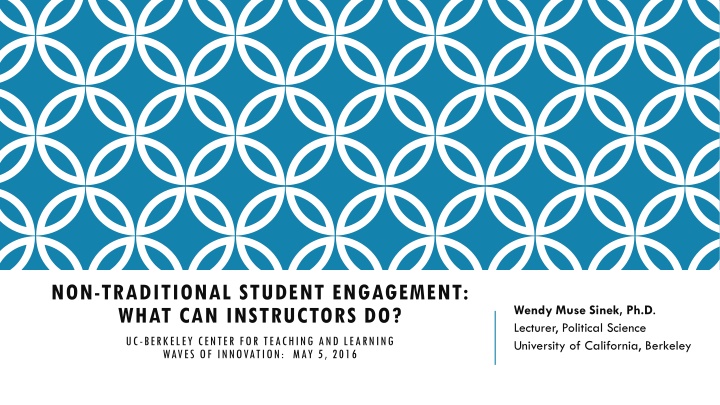 non traditional student engagement what