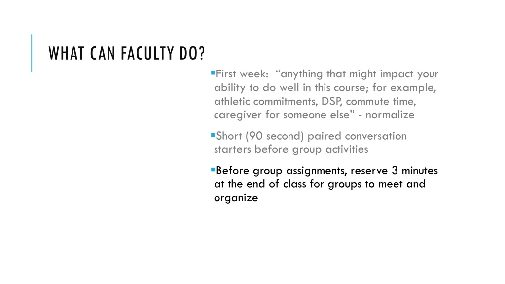 what can faculty do 2