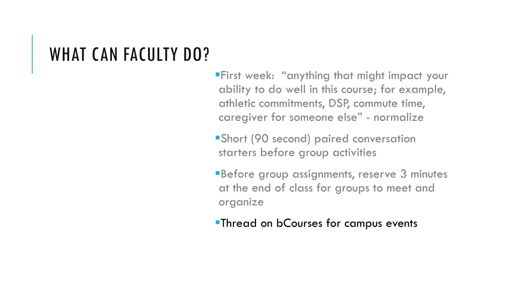 what can faculty do 3