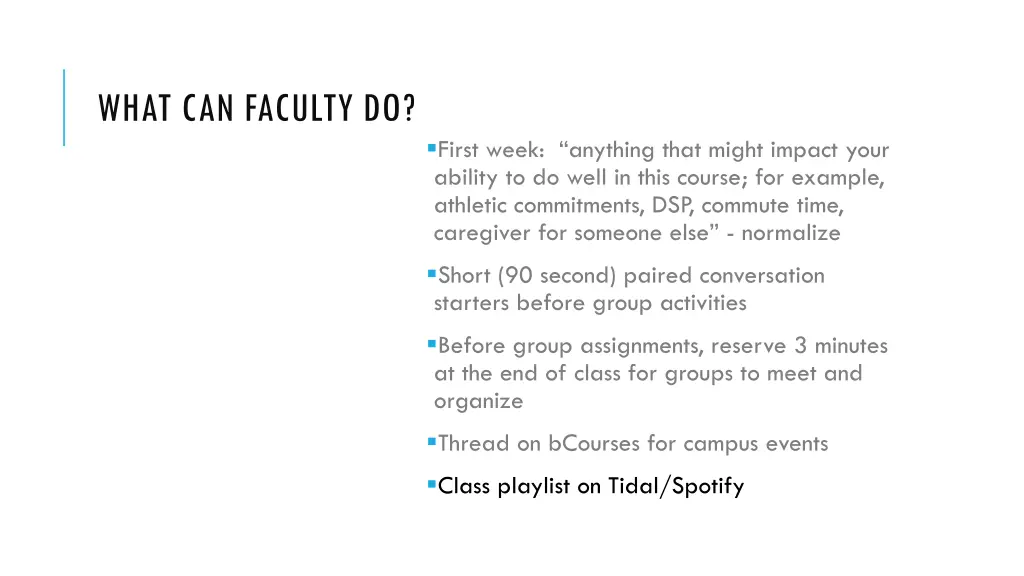 what can faculty do 4