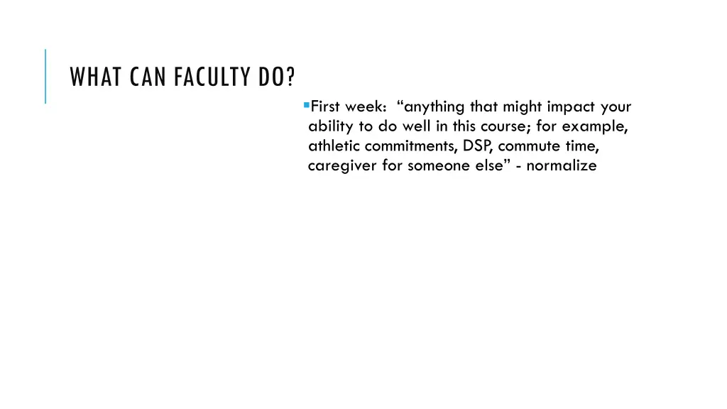 what can faculty do